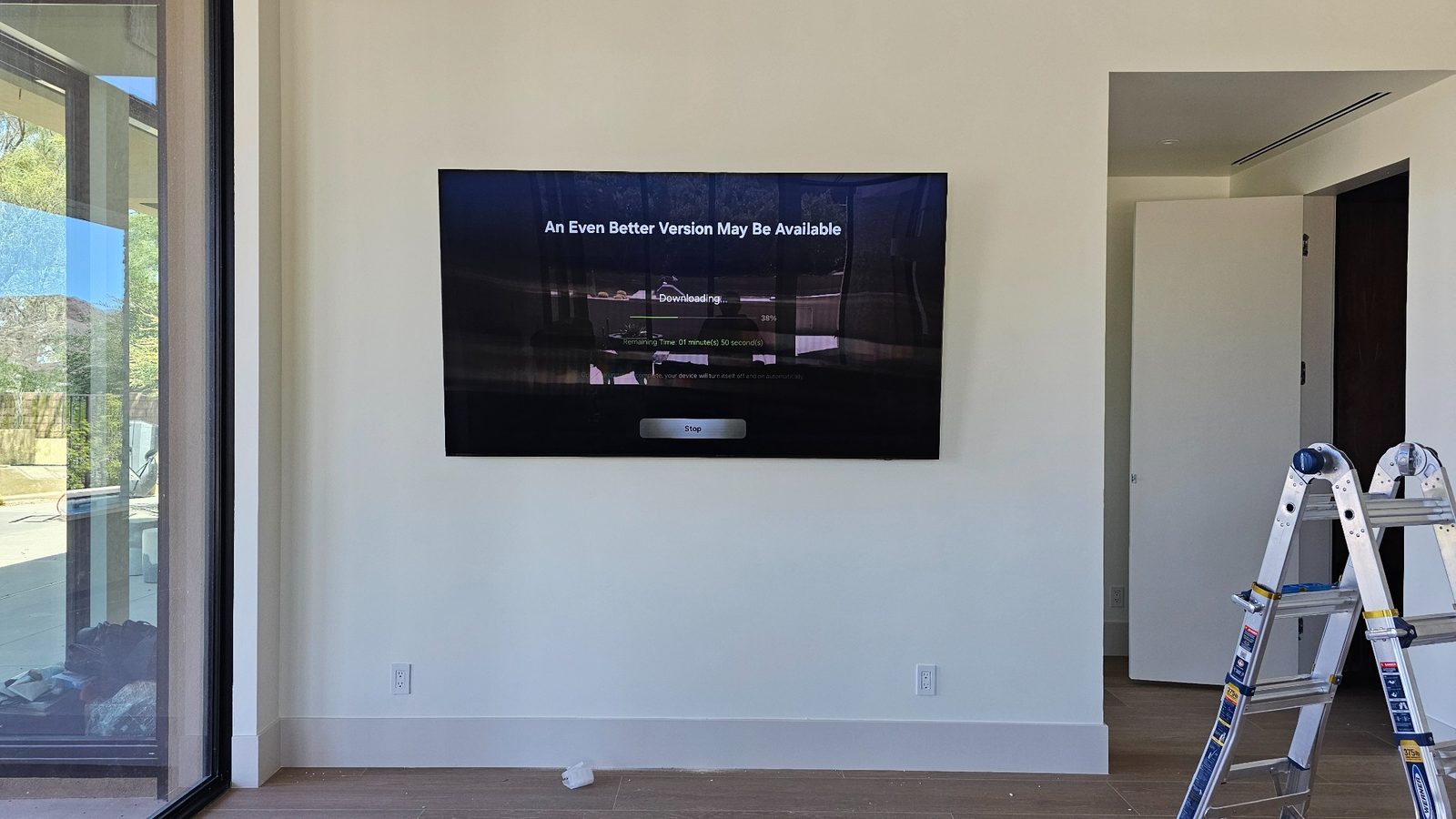 Clean TV mount – bright modern install